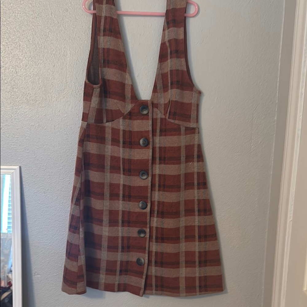 Plaid Button-Down Dress